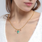 Smile Holder Malachite Pendant Necklace