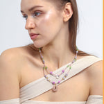 Higher Communication Aventurine Amethyst Pendant Necklace