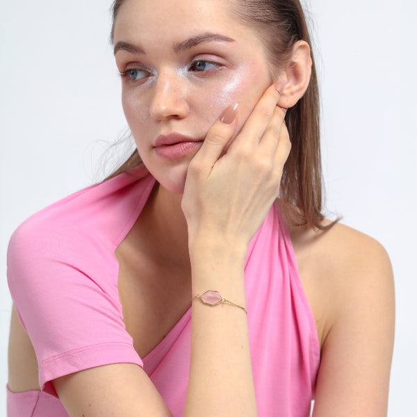 Romance Magnet Rose Quartz Bracelet