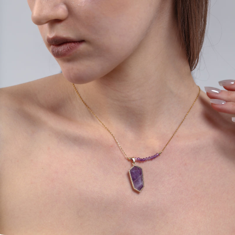 Higher Communication Amethyst Necklace