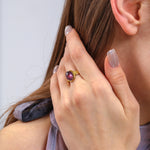 Higher Communication Amethyst Ring