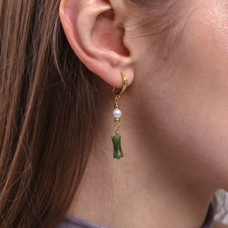 Power Flow Jade Earrings