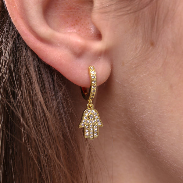 Guardian Elf  Hamsa Earrings