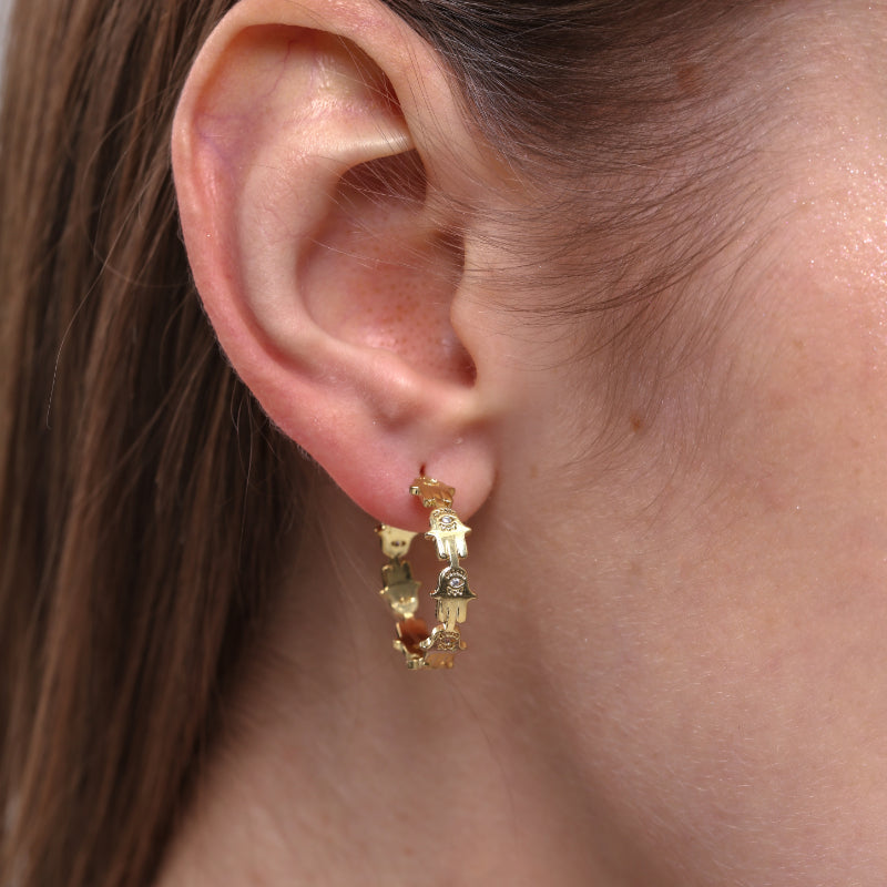 Energy Protection Hamsa Earrings