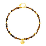 To The Top Tiger Eye Sun Charm Necklace