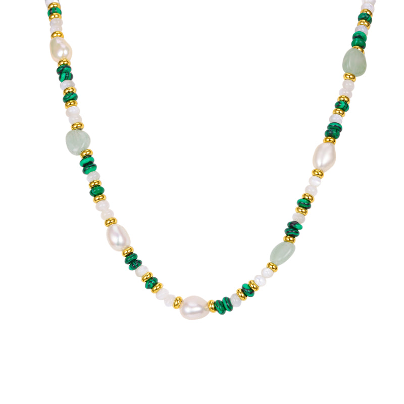 Divine Happiness Malachite Aventurine Necklace