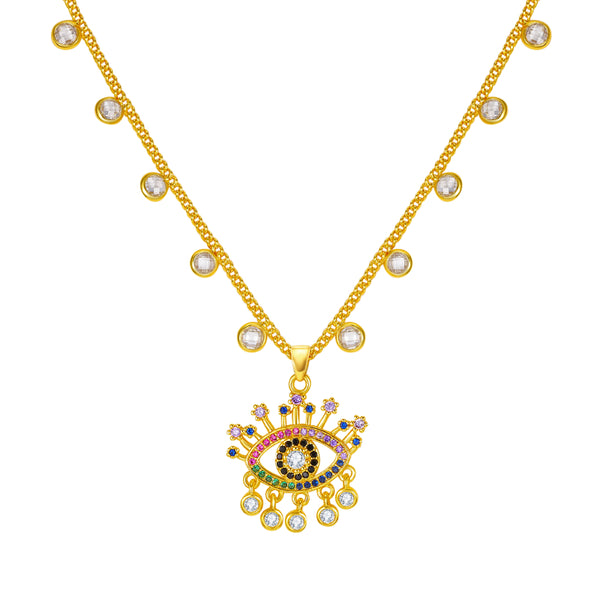 Spiritual Insurance Evil Eye Pendant Necklace