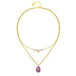 Higher Communication Amethyst Star Pendant Necklace