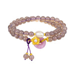 Inner Balance Agate Flower Charm Bracelet