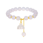 Inner Balance Agate Lotus Charm Bracelet