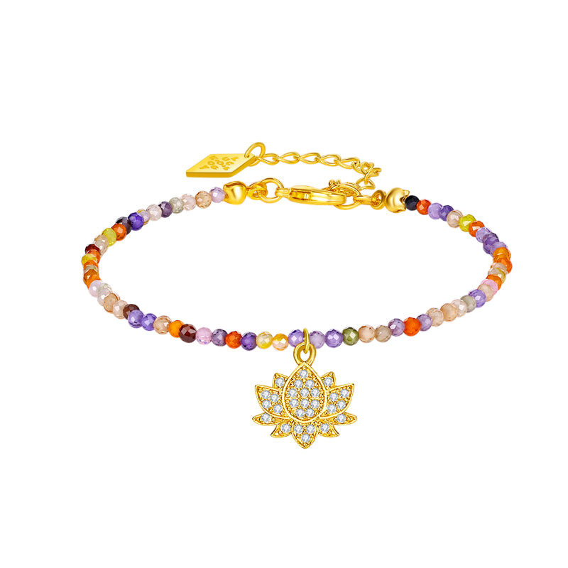 Spiritual Guidance Lotus Charm Bracelet