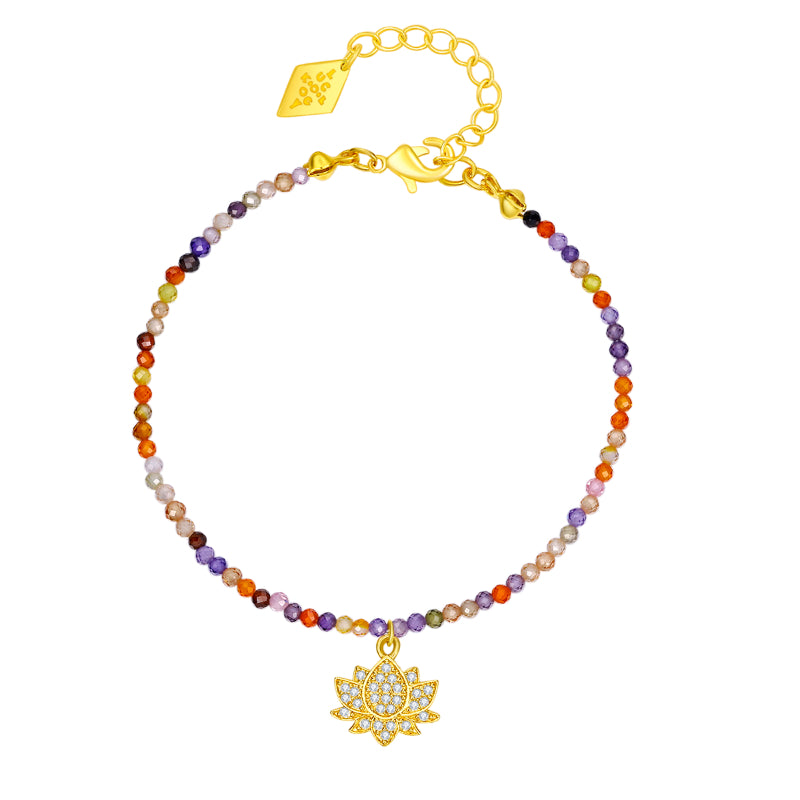 Spiritual Guidance Lotus Charm Bracelet