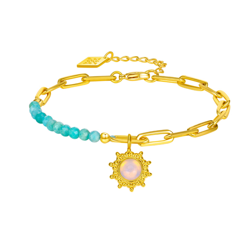 Best Of Luck Amazonite Sun Charm Bracelet