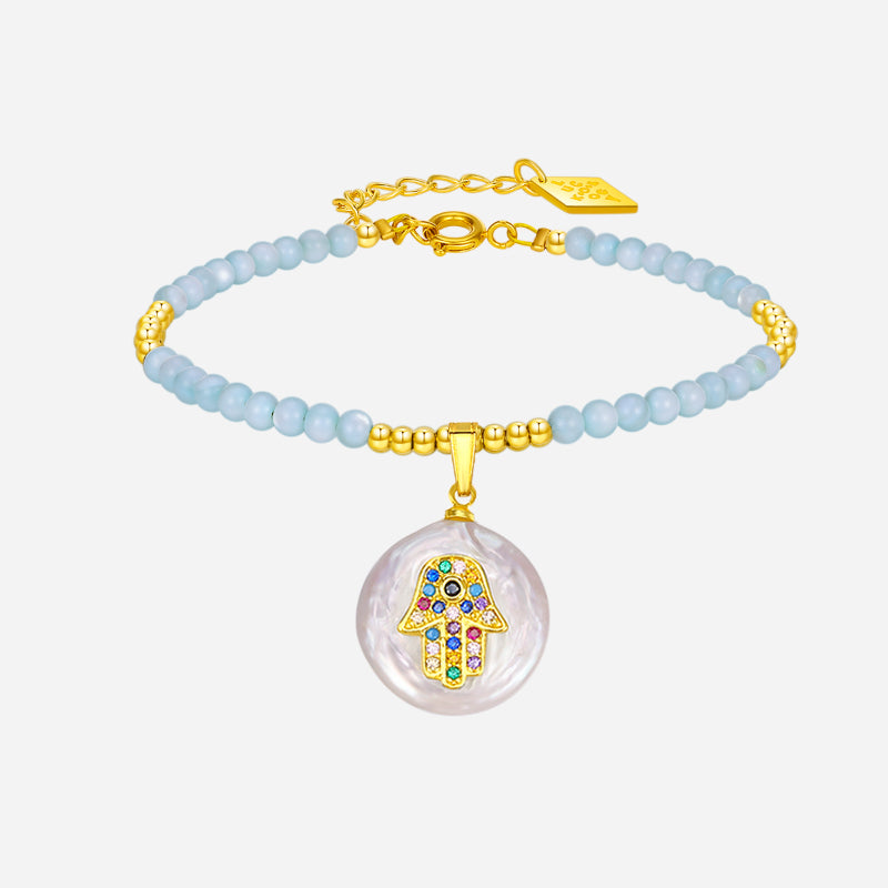 Energy Protection Hamsa Charm Bracelet