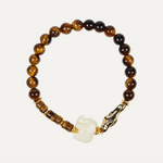 Beyond The Limits Tiger Eye Bamboo Elephant Charm Bracelet