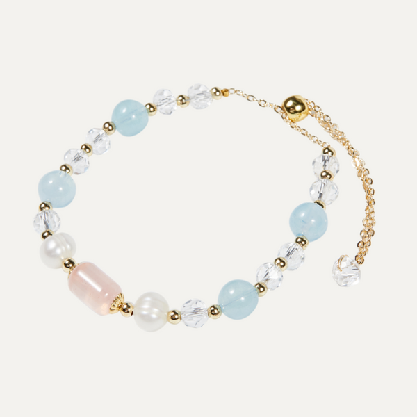 Soulmate Rose Quartz Aquamarine Bracelet