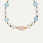 Soulmate Rose Quartz Aquamarine Bracelet