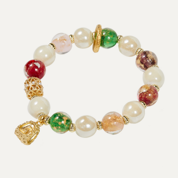 Inner Balance Jade Pearl Buddha Charm Bracelet