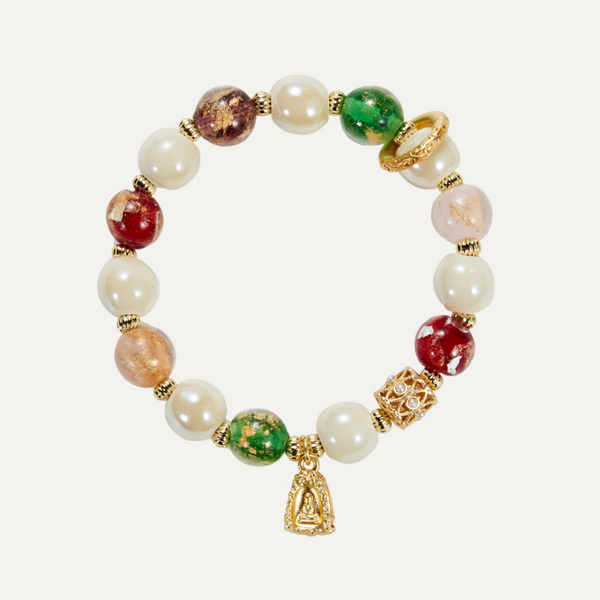 Inner Balance Jade Pearl Buddha Charm Bracelet