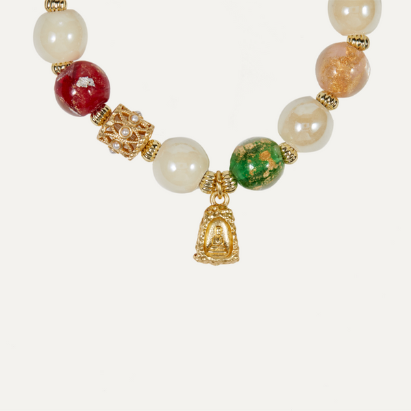 Inner Balance Jade Pearl Buddha Charm Bracelet