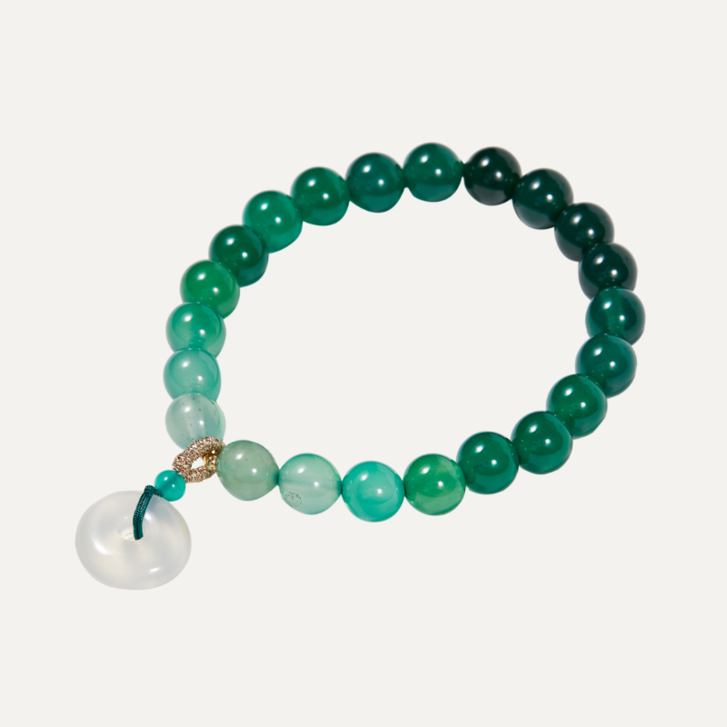 Calmness And Harmony Agate Charm Bracelet