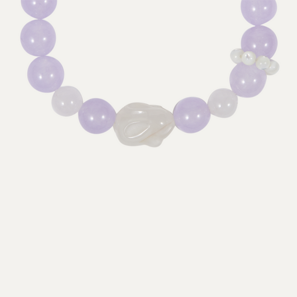 Calmness And Harmony Agate Rabbit Charm Bracelet