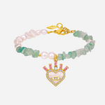 Blessing Angel Amazonite Pearl Evil Eye Charm Bracelet