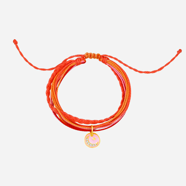 Romance Magnet Star Moon Charm Red String Bracelet