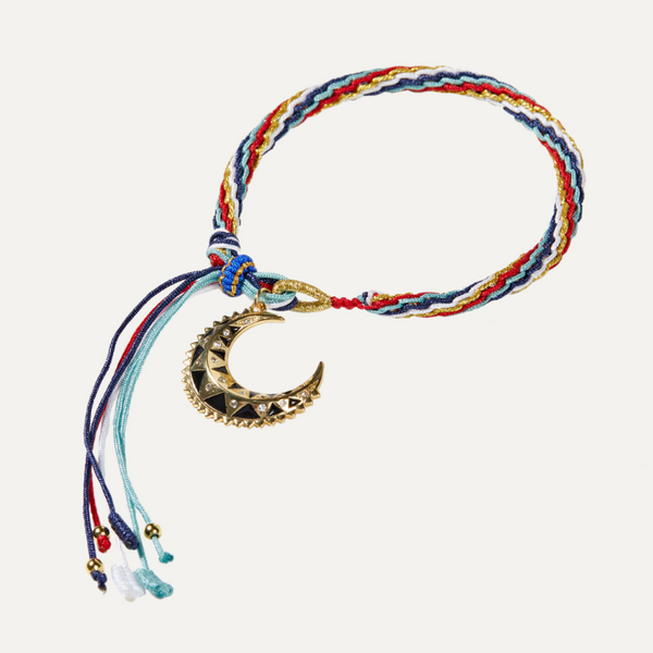 Energy Protection Moon Charm String Bracelet