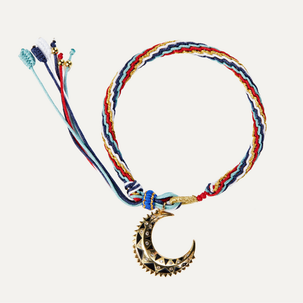 Energy Protection Moon Charm String Bracelet