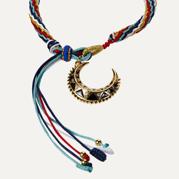 Energy Protection Moon Charm String Bracelet