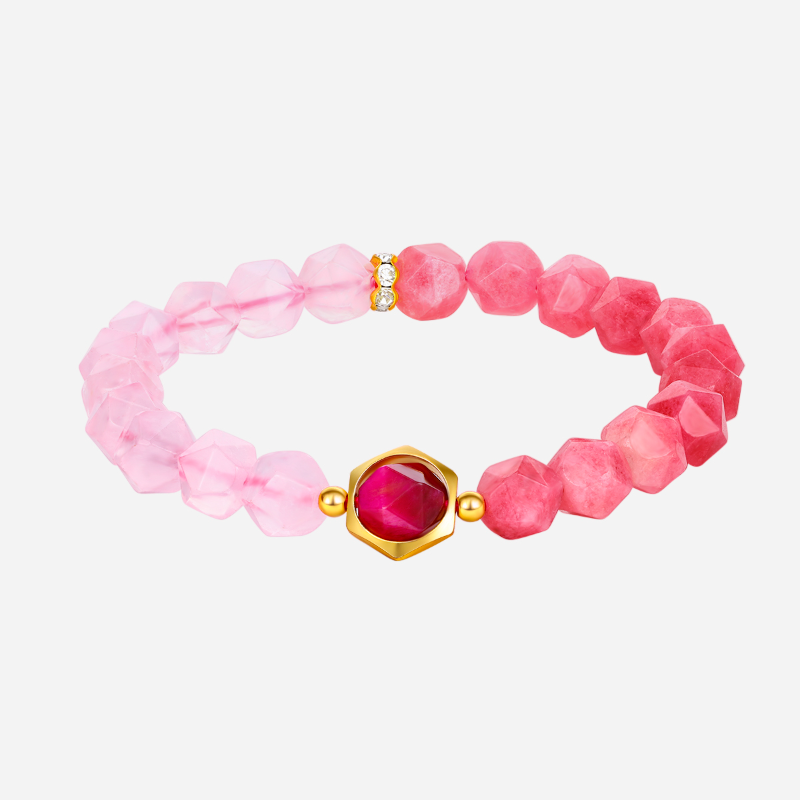 Love Expert Rose Quartz Strawberry Quartz Bracelet