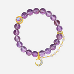 Higher Communication Amethyst Moon Charm Bracelet