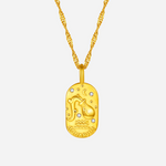 Good Luck Keeper Aquarius Zodiac Necklace