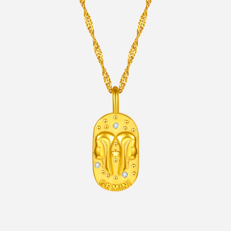 Good Luck Keeper Gemini Zodiac Necklace