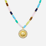 Tons Of Luck Multicrystal Sun Pendant Necklace