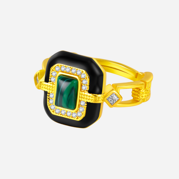 Divine Happiness Malachite Ring