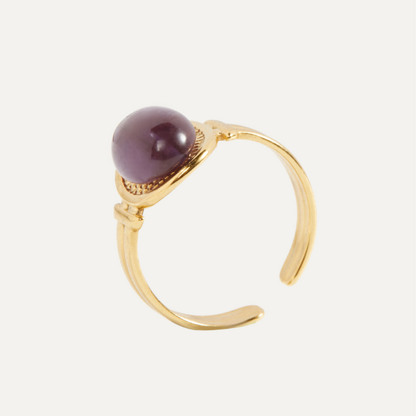 Higher Communication Amethyst Ring