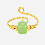 Receive And Let Go Green Jade Ring