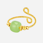 Receive And Let Go Green Jade Ring