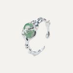 Calmness And Harmony Green Jade Ring