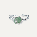 Calmness And Harmony Green Jade Ring