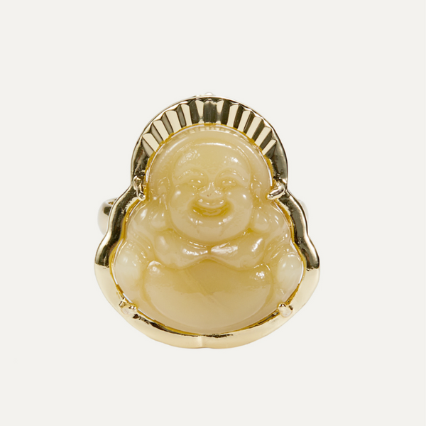 Luck Magnet Agate Buddha Ring