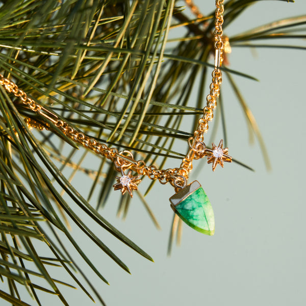 Smile Holder Malachite Pendant Necklace