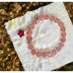 Romance Magnet Strawberry Quartz Star Charm Bracelet